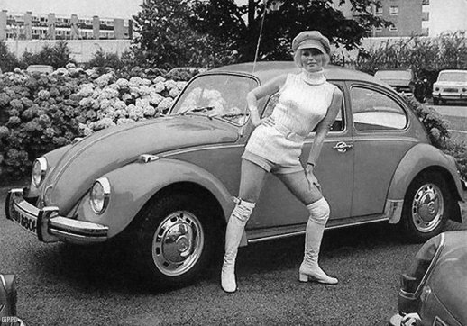 1970 hotpants-volkswagen-beetle-boots